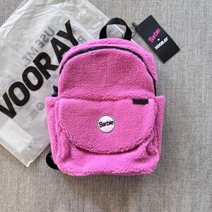 🎀 (NEW) Pink Sherpa Mini Backpack – Limited Edition Barbie™ x Vooray Collab